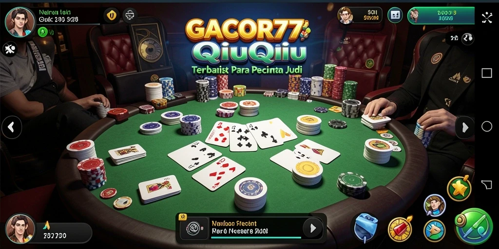 Screenshot gameplay QiuQiu di GACOR77 menunjukkan suasana seru.