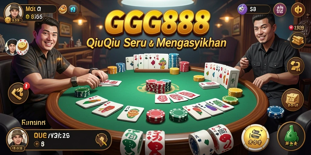 Tampilan gameplay QiuQiu yang menarik dan dinamis di GGG888.