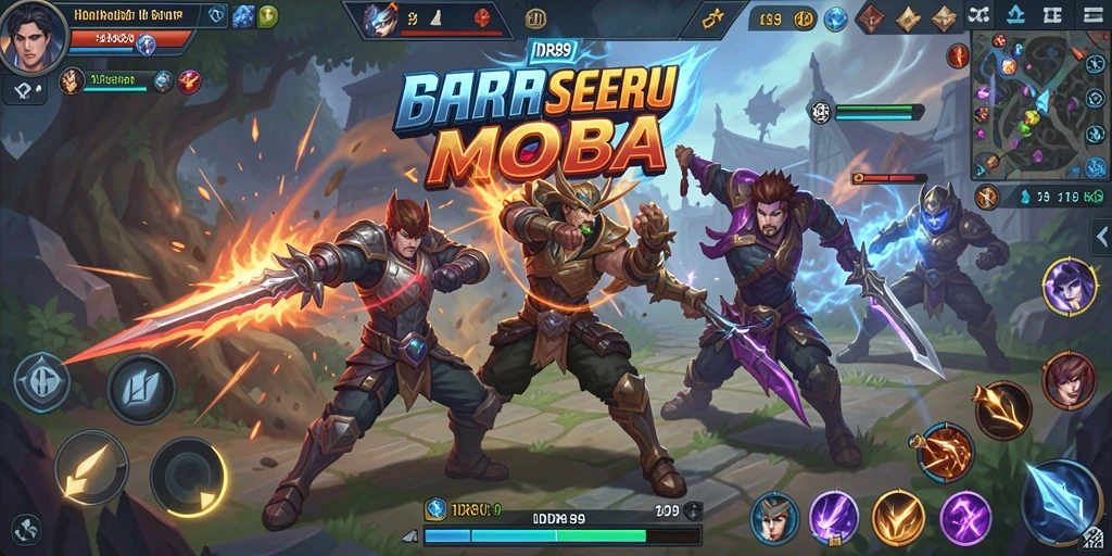 Screenshot IDR89 menampilkan pertarungan seru di medan perang MOBA.