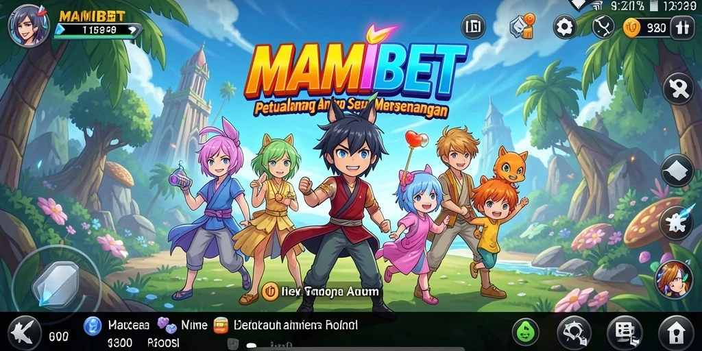 Tangkapan layar MAMIBET menampilkan aksi karakter Anime yang seru.