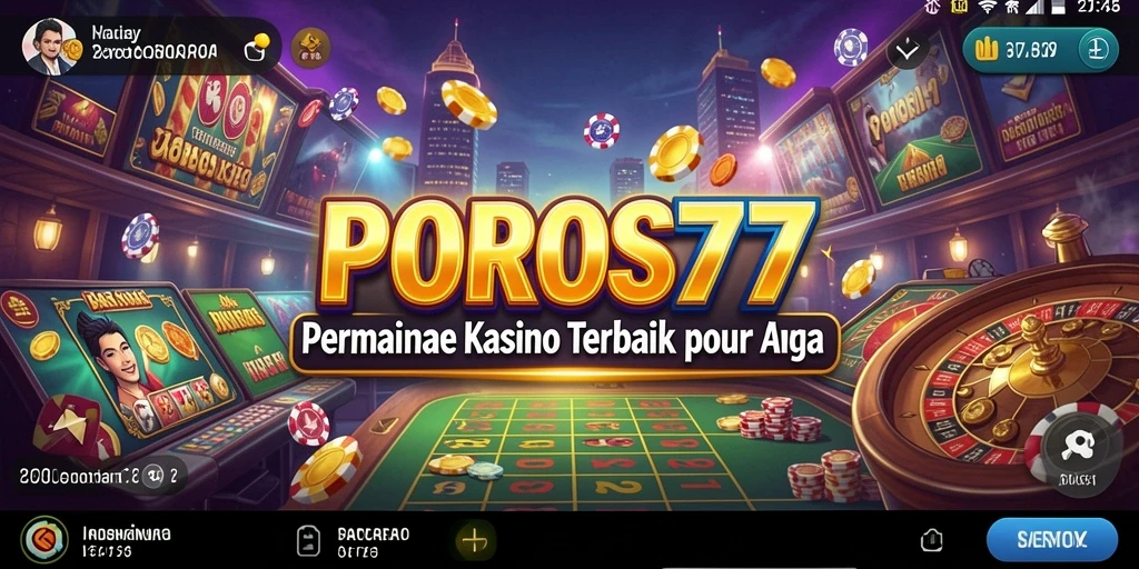 Tampilan utama POROS77 dengan grafis menawan dan gameplay yang mengasyikkan.