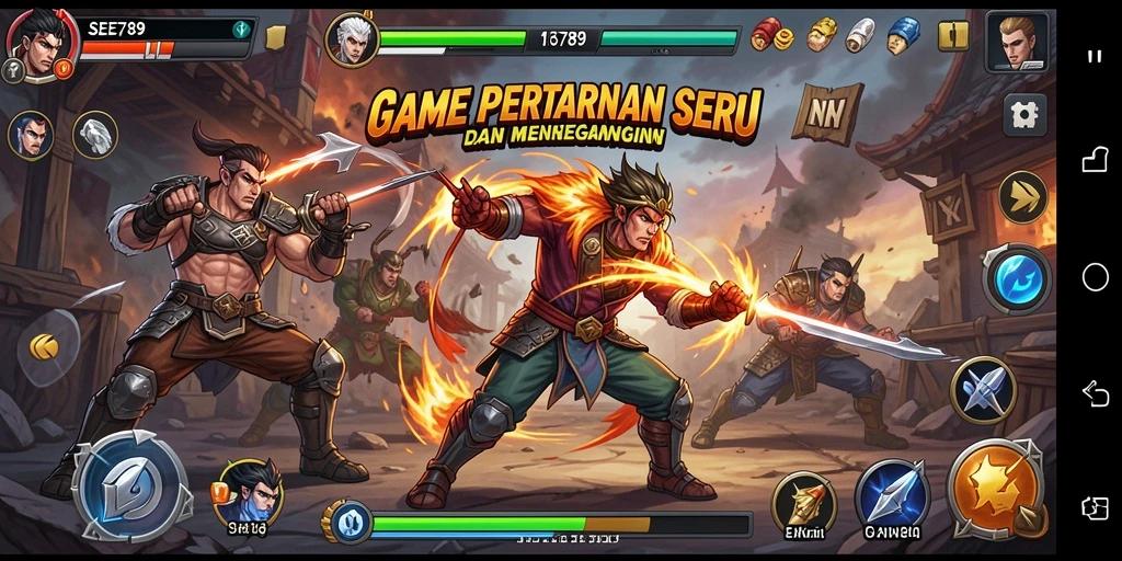 Tangkapan layar utama memperlihatkan aksi pertarungan seru dalam SEE789.